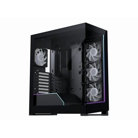 Phanteks NV5S, Showcase Mid-Tower ATX Chassis, High Airflow Performance, Integrated D/A-RGB Lighting, Seamless Tempered Glass Design, 7 Fan Positions, Black