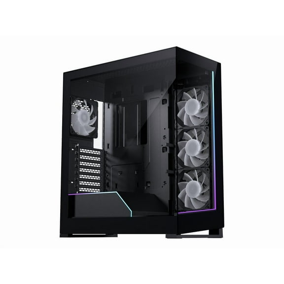 Phanteks NV5S, Showcase Mid-Tower ATX Chassis, High Airflow Performance, Integrated D/A-RGB Lighting, Seamless Tempered Glass Design, 7 Fan Positions, Black