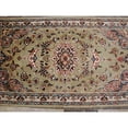 thumbnail image 4 of Exclusive Ivory Medallion Flowers Oriental Area Rug Hand Knotted Wool Silk Carpet (5 x 3)', 4 of 8
