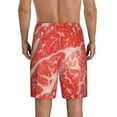 thumbnail image 3 of Fotbe Beef Steaks Pajama Shorts for Men, Men's Pajama Bottoms, Sleepwear,Short Pajama Pants-Small, 3 of 9
