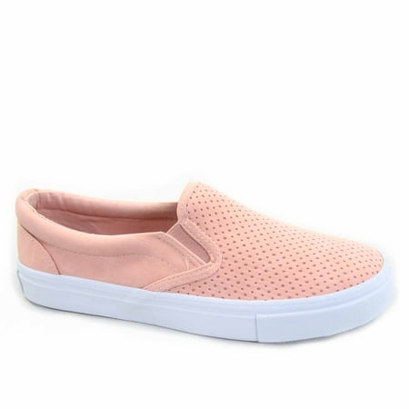 

Tracer-S Women s Causal Slip On Elastic Round Toe Perforated Athletic Flat Heel Sneaker Shoes
