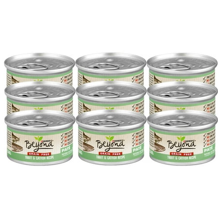 (12 pack) (12 Pack) Purina Beyond Pate Grain Free Trout & Catfish Recipe Adult Wet Cat Food, 3 oz