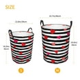 thumbnail image 3 of Zufioo Hearts And Lines1 Print Round Dirty Clothes Basket, Waterproof Standing Dirty Clothes Bag, Suitable for Home, Bathroom, Car Trunk-Small, 3 of 6