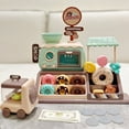 thumbnail image 4 of Pretend Play Donut Shop Toy Set With Ice Cream Candy Checkout Counter Kitchen Role Play Food Cart Interactive Learning Toy For Kids 11.61X10.83X5.51 Inches, 4 of 7