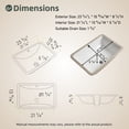 thumbnail image 4 of Los Flexi 24" Rectangle Undermount Bathroom Sink with Overflow, White Vitreous China Lavatory Vanity Sink for Bathroom, 4 of 13