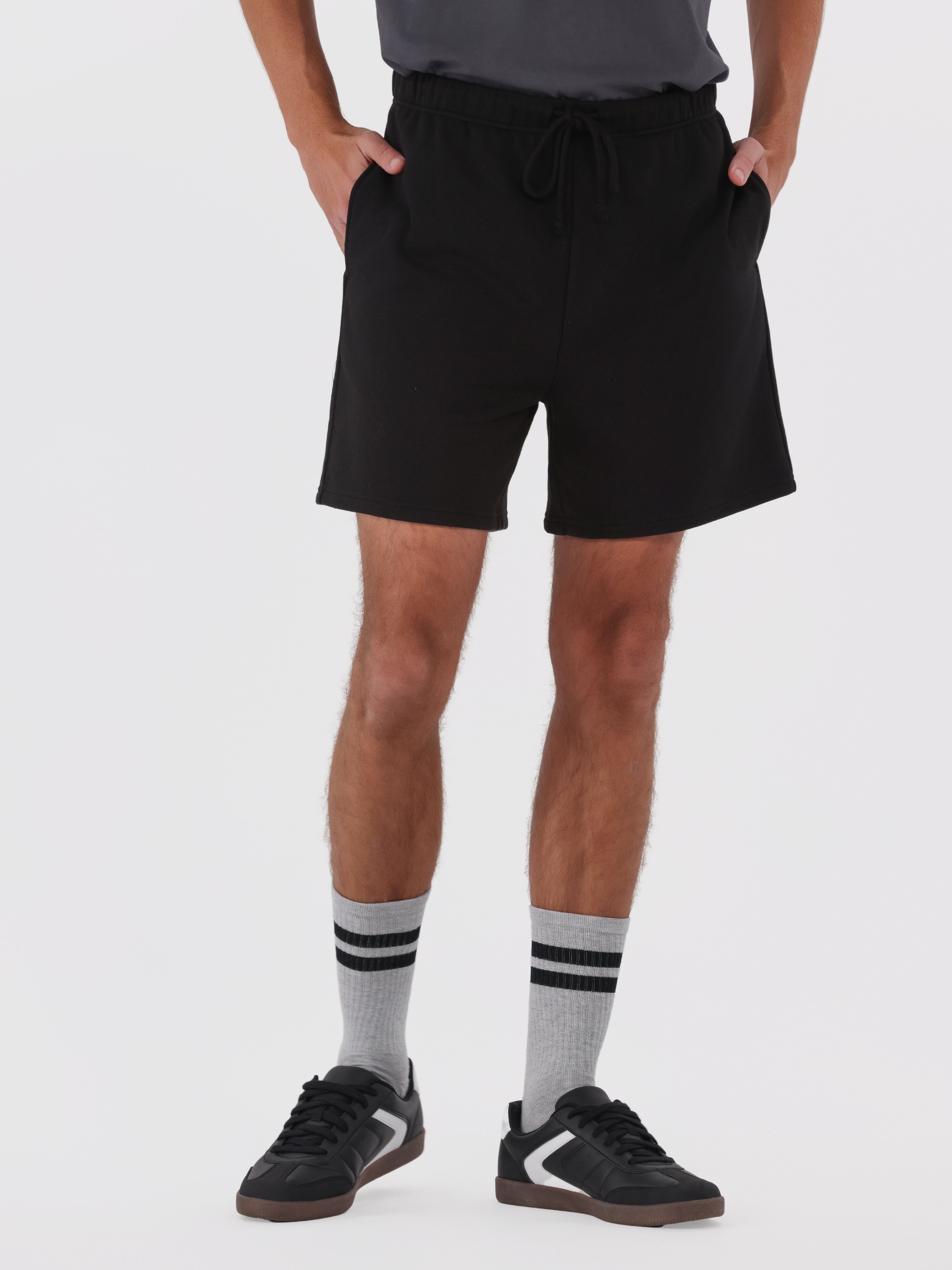 No Boundaries Soft Fleece Jogger Shorts, 6" Inseam, 2-Pack, Men's and Big Men's