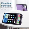 thumbnail image 5 of for iPhone 14 Pro Max Case with Card Holder and Strap for Women,Crossbody Lanyard,Stand Ring Kickstand,3 Credit Card Holder,Magnetic Clasp,and PU Leather Phone Wallet Casas 6.7 inch(Purple), 5 of 16