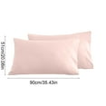 thumbnail image 3 of Pillow Cases Standard Size Set of 2 for Bedroom Washable Solid-color Pillowcase Suitable for Women Men 51*90cm (Pink), 3 of 6