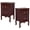 Brown, variant on Wood Nightstands with 2 Drawers, Small Bedside End Tables for Bedroom, Dorm, Kids Room & Living Room, 16"W×12"D×24"H Black