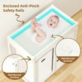 thumbnail image 3 of KORIMEFA Baby Changing Table with 3 Storage Drawers & Hamper , Portable Diaper Station, Space-Saving Nursery Organizer , Easy Assembly (White), 3 of 11