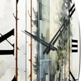 thumbnail image 3 of Designart "Tree Redwood Geometric Silence I" Abstract Oversized Wall Clock, 3 of 5
