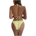 thumbnail image 5 of Levmjia Women Sexy Bikini Set High Waisted Adjustable Ties UPF50+ Swimwear Quick Dry Bathing Suit for Beach Vacation Pool Party, 5 of 5