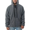thumbnail image 3 of Men's Ultra Soft Sherpa Lined Hoodie - Full Zip Fleece Lining Winter Sweatshirts M-5XL, 3 of 5