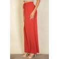 thumbnail image 3 of Saronite Drawstring Waist Wide Leg Minimalist Pants, Burnt Orange (Women's), 3 of 5