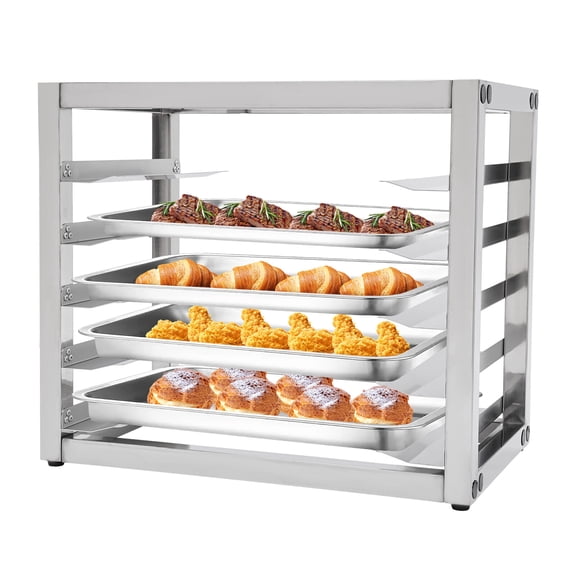 6 Tier Bun Pan Rack, Commercial Pan Organizer Sheet Pan, Stainless Steel Bakery Storage Rack, Baking Tray Racks for Bakeries/Kitchens/Restaurants,Size:28 * 18 * 21 inl