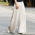 thumbnail image 6 of Womens Trousers Pants for Women Casual Beige Pants Women Comfy Work Pants Women's Wide Leg Pants Fall Pants for Women 2025, 6 of 8