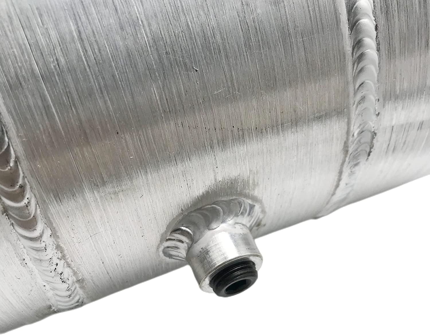 JSD AUTO PARTS Fuel Tank 1 5/8 Gallon 6x15" 1/4 NPT Outlet End Fill Spun Aluminum Gas Tank -for dune buggy, mini bike,go kart, Log splitter