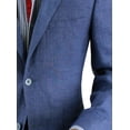 thumbnail image 5 of Mens Side Vent 2-piece Blue Linen Modern Fit Suit DTI DARYA, 5 of 6