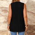 thumbnail image 5 of TaTaai Womens Plus Size Sleeveless Vest Top Solid Color Casual Cardigan Open Front Layering Piece Summer Wear Gift, 5 of 9