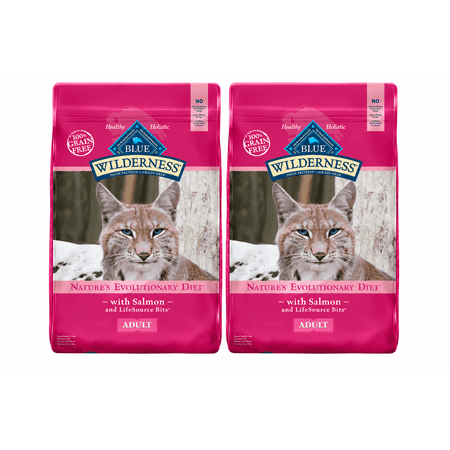 Blue Buffalo Wilderness High-Protein Grain-Free Adult Salmon Recipe Dry Cat Food, 11 lb (2 Pack)