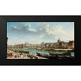 thumbnail image 2 of Raguenet, Jean-Baptiste 14x9 Black Modern Framed Museum Art Print Titled - A View of Paris with the Ile de la CitÃ©, 2 of 5