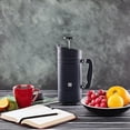 thumbnail image 5 of BaseCamp Coffee Press - Double Wall Insulated Stainless Steel - Bru-Stop Technology, No Grounds in Coffee, No Spill Lid (Obsidian, 48 fl.oz), 5 of 5