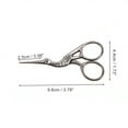 thumbnail image 2 of Unique Bargains 1 Pc Women Little Crane Scissors Grooming Scissors For Beauty Parlor Stainless Steel Silver Tone, 2 of 4