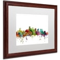 thumbnail image 2 of Trademark Fine Art 'Boston Massachusetts Skyline' Canvas Art by Michael Tompsett, White Matte, Wood Frame, 2 of 4