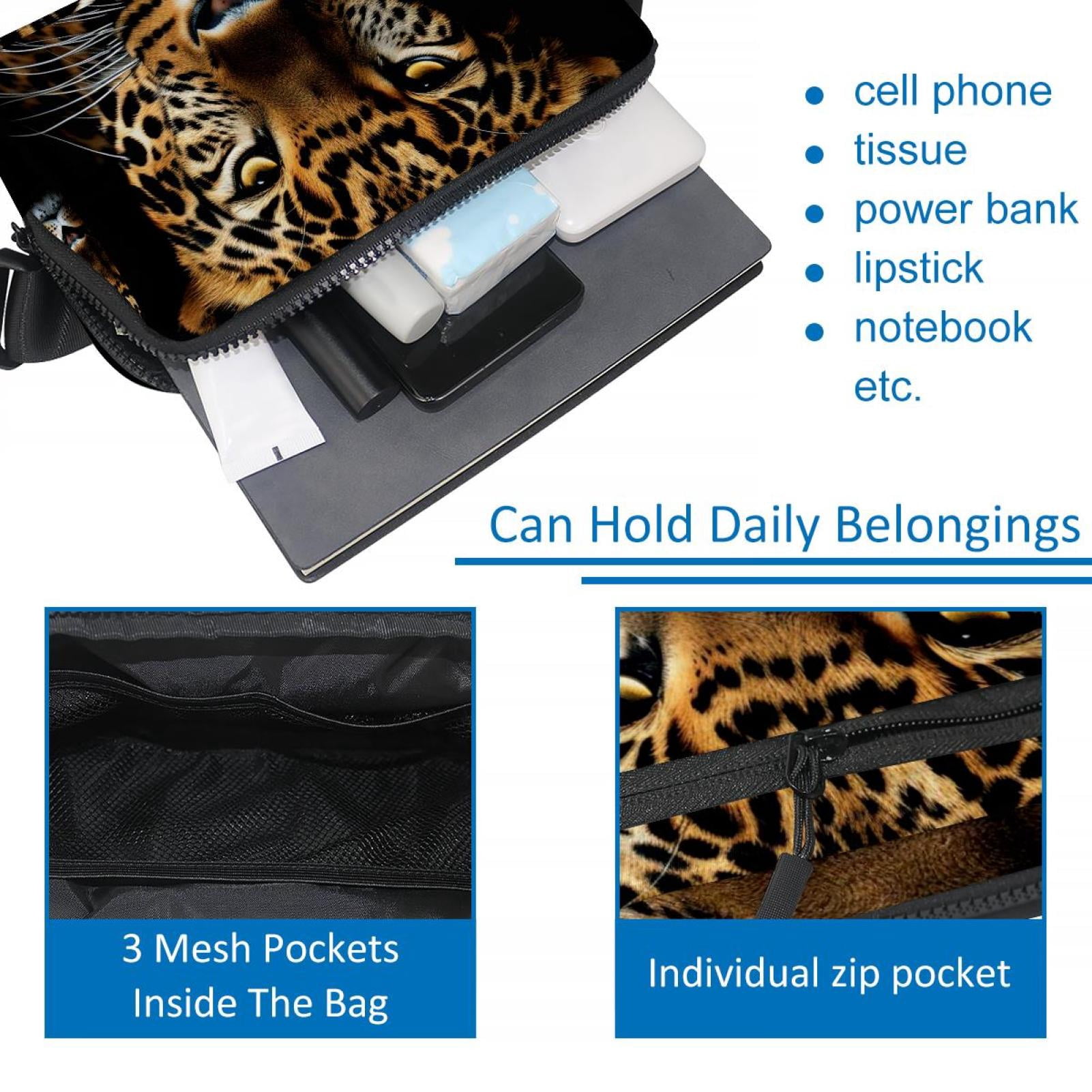 Leopard Lightweight Adjustable Fanny Pack with Extension Strap, Unisex Waist Bag