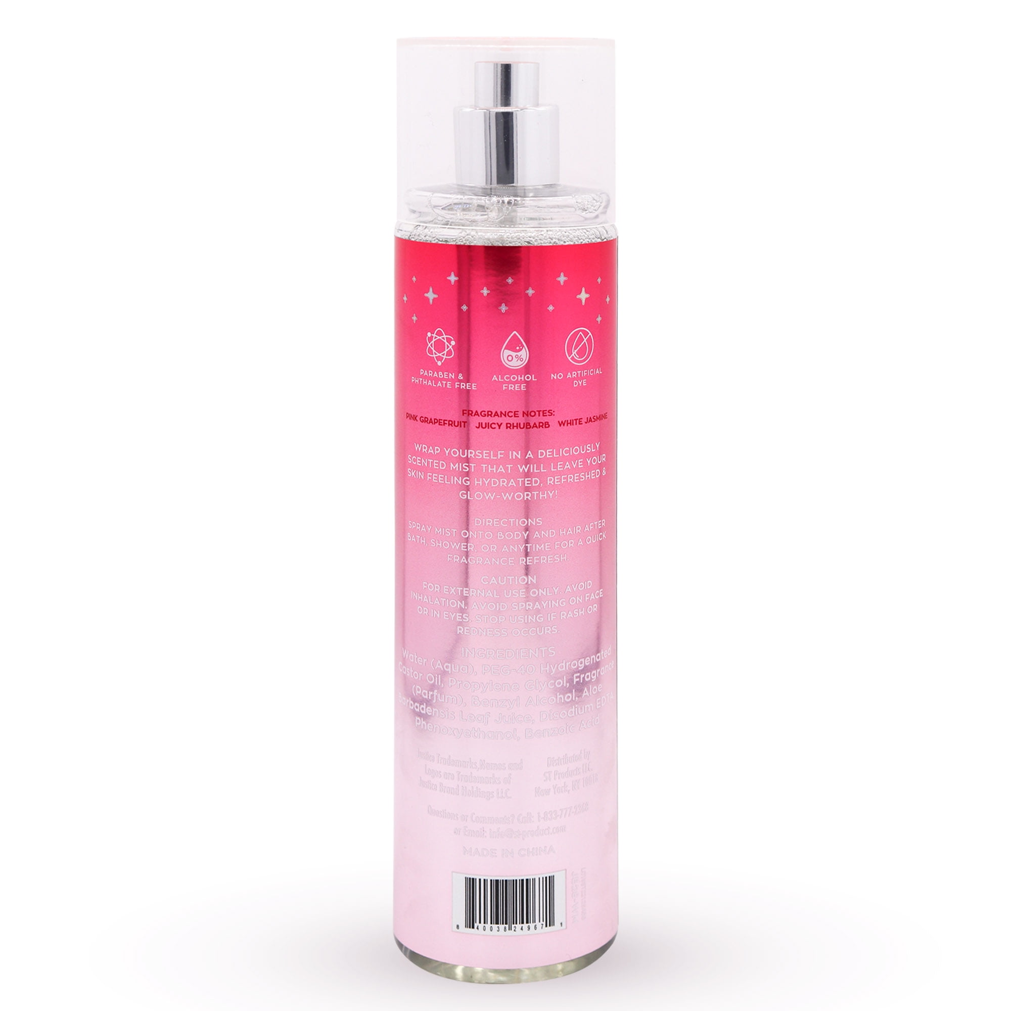 Beautiful Glow by Justice Hair and Body Fragrance Mist, Rebel Free Spirit  Berry Citrus, 8.4 fl oz