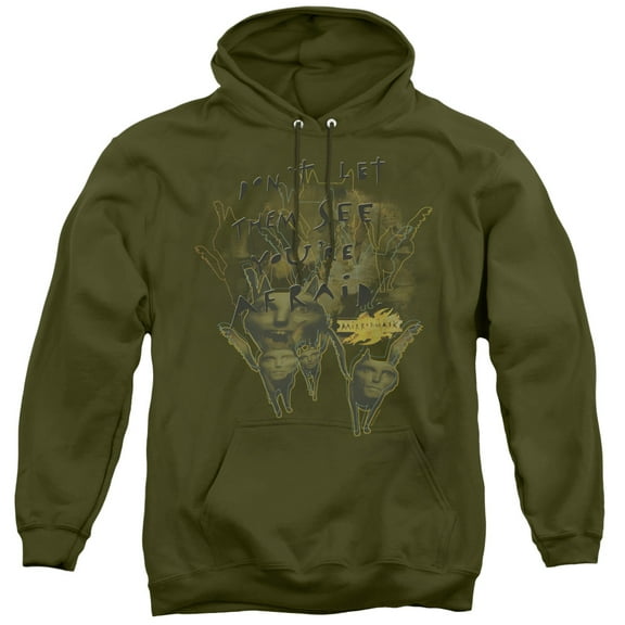 Mirrormask Dont Let Them Adult Pullover Hoodie Sweatshirt Military Green