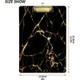 thumbnail image 3 of FMSHPON Black Gold Marble Clipboard Hardboard Wood Nursing Clip Board and Pull for Standard A4 Letter 13x9 inches, 3 of 8