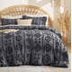 thumbnail image 1 of Juego de edredón Bedsure King Size gris oscuro con diseño boho acolchado, 3 piezas, 1 of 8
