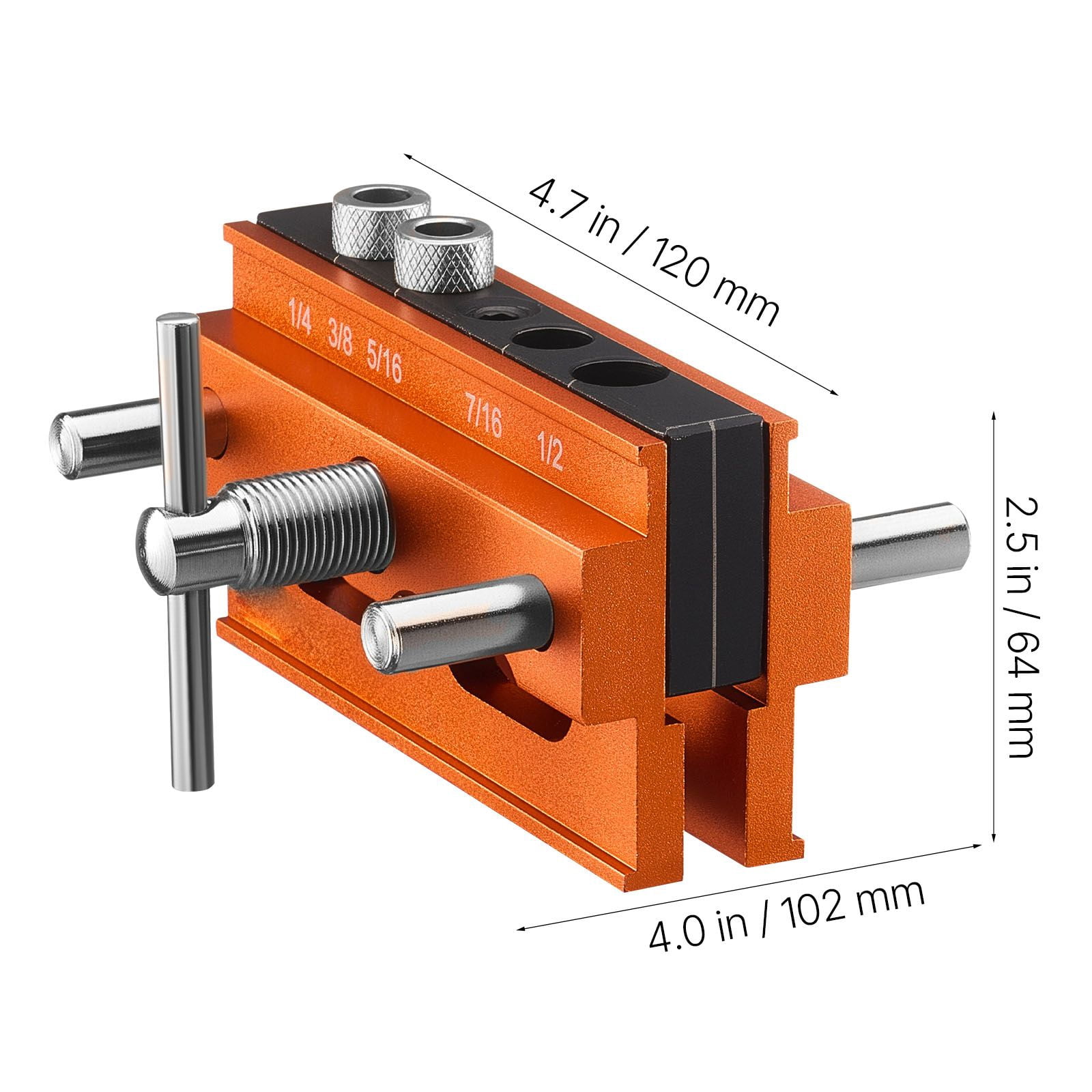 Self-Centering Doweling Jig Kit - Precision Woodworking Drill Guide for Straight Holes, Adjustable Dowel Joinery Tool with Multiple Hole Sizes for Cabinet & Furniture Making