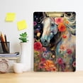 thumbnail image 6 of White Horse and Flowers Acrylic Clipboards 12 x 9 Inch A4 Size with Low Profile Clip Hanging Clipboard for Classroom School Office, 6 of 8