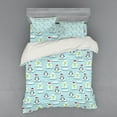 thumbnail image 2 of Ambesonne Funny Bedding Set 3 Pcs, Penguin Snowman Ice Floe, Twin, Multicolor, 2 of 3