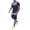 Blue, variant on Swim Suit,Men's Tracksuit Summer 2 Pieces Casual Activewear Short Sleeve Shirt And Shorts(Navy,XL)
