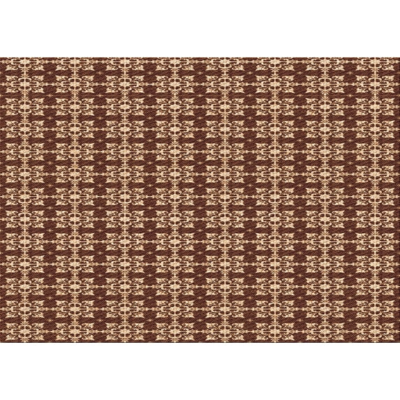 Ahgly Company Indoor Rectangle Patterned Brown Sand Brown Area Rugs, 5' x 7'