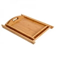 thumbnail image 5 of Promotion! Bamboo Serving Tray Breakfast Tea Coffee Food Holder Plate Party Platter Decorative Tabletop Storage Organizer(Tea Set Not Included), 5 of 6