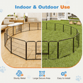 thumbnail image 6 of CONCETTA Dog Playpen Indoor Outdoor Fence, 16 Panel 32" Height Metal Exercise Puppy Pen with Door, For Large/Medium/Small Dogs, Black, 6 of 6