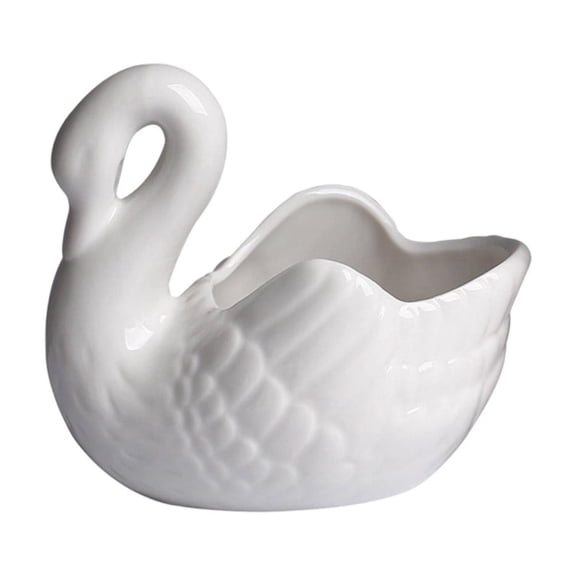 Ceramic Swan Candle Holders for Scented Candles, Blue Glossy Candle Stand, Elegant Tabletop Decor for Romantic Dinner, Holiday Prop, Home Ornament