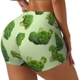 thumbnail image 1 of Fotbe Broccoli 3 Shorts Sin Costuras – Shorts Deportivos de Cintura Alta para Mujer, Elásticos para Gimnasio, Yoga, Running o Ciclismo-Medium, 1 of 8