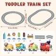 thumbnail image 6 of Toys for 1 2 3 Year Old Boys Girls, Train Set Toy Cars for Toddlers, Electric Train Tracks Playset with Steam, Lights & Music, Toddler Toys for 1+ Year Old Birthday Gifts, 6 of 8