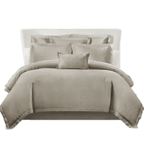 Waterford Thayer Queen Duvet Cover for Adults in Beige Jacquard Paisley, 300 Thread Count