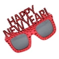 thumbnail image 3 of Huaq 2023 New Year Glasses HAPPY NEW YEAR Funny Glasses New Year's Eve Party Glasses (Red) 1pc, 3 of 6
