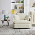 thumbnail image 4 of LITVZ 360 Degree Swivel Accent Chair Oversized, 37.4 inch Extra Wide Barrel Swivel Chairs with Deep Seat for Living Room, Club, Reading, Bedrooms, 4 of 9