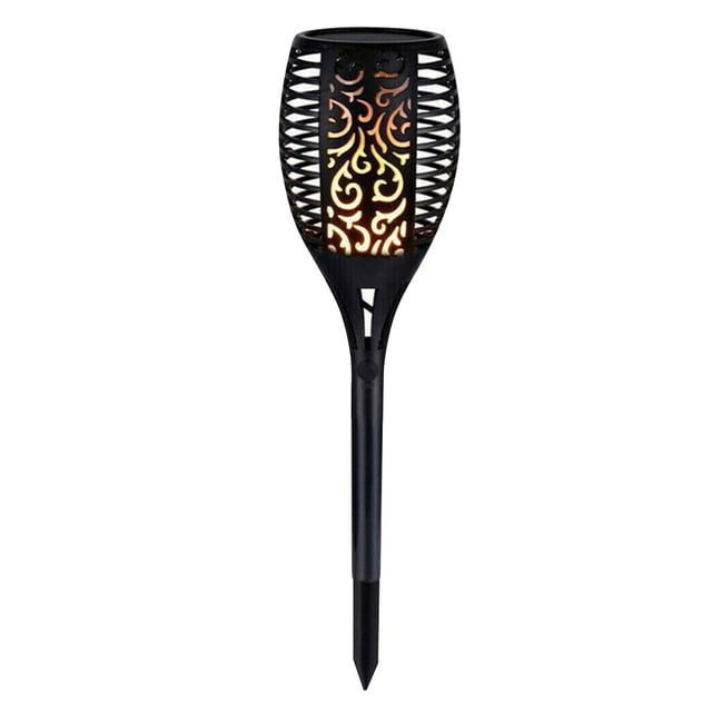 Yuarrent Luz de llama de jardín LED Luz de decoración de césped solar Linterna Luz de decoración de canal de patio impermeable, 96 LED, 1 pieza Jardín y Patio 51LED Einzelpackung Yuarrent HA005194-01B