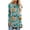 Mint Green#5, variant on Homenesgenics Christmas Tree Print Tops Women's Fashion Christmas Print Loose T-shirt 3/4 Sleeves Blouse Round Neck Casual Tops