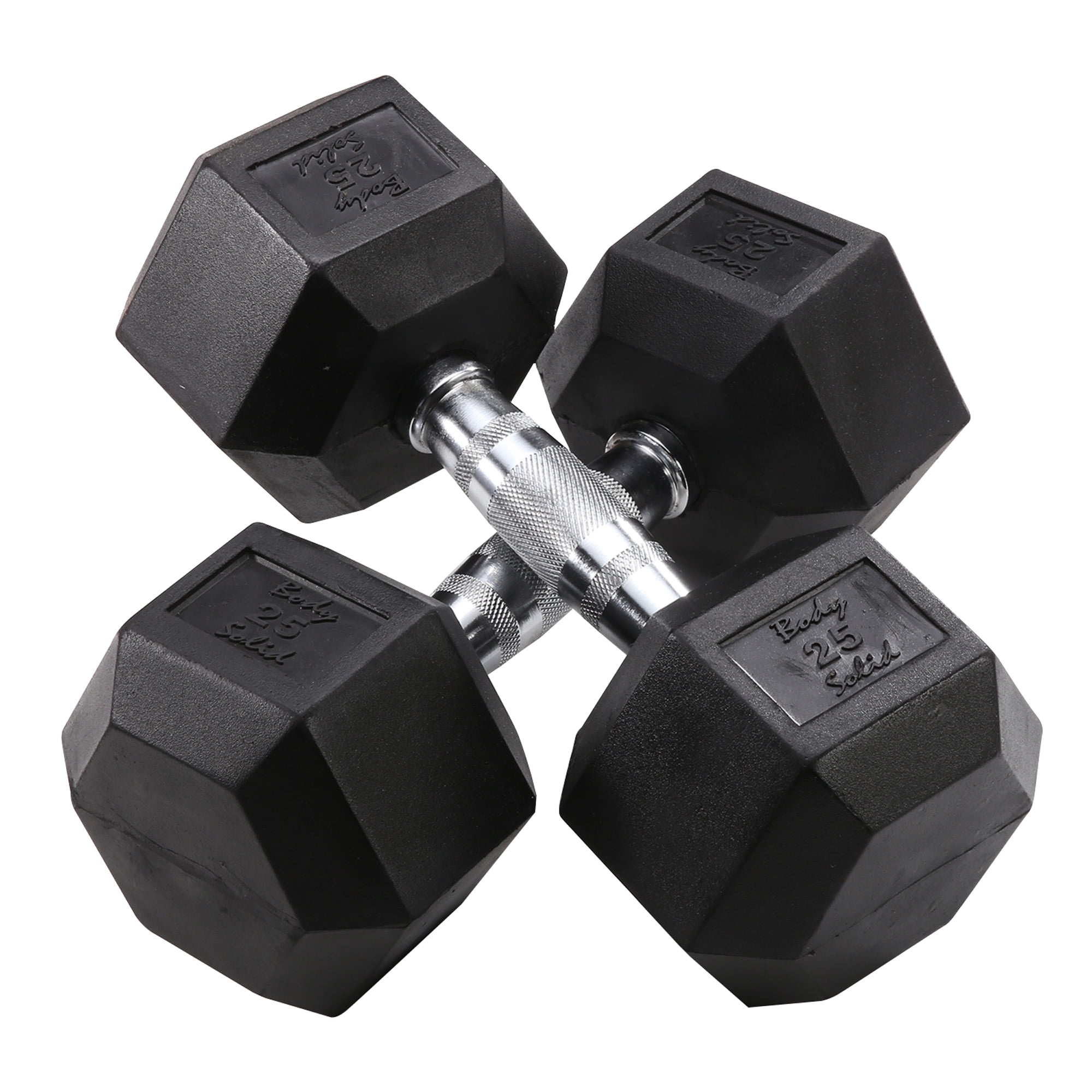 Powerline - PDR282X-DR150 Dumbbell Rack with 5-25 lbs Rubber Dumbbell Set