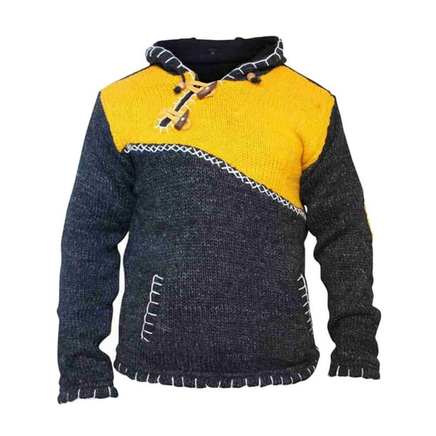 Gibobby Sudadera con capucha hombre Sudadera con Capucha Camisa para Hombre(Amarillo,G)